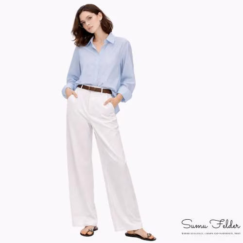Summer Women’s Lace Trim Blouse, Lightweight Long Sleeve Sun Protection Shirt, Elegant Casual Soft Top